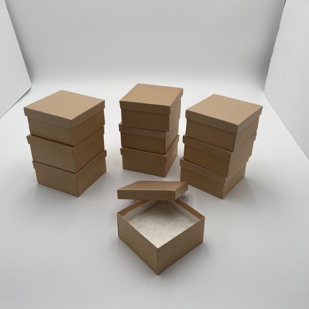 Set of 12 Kraft gift boxes